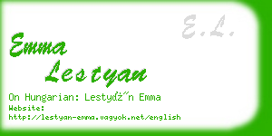 emma lestyan business card